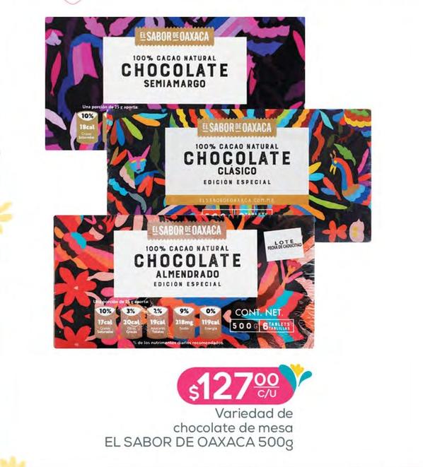 Oferta de El Sabor De Oaxaca - Variedad De Chocolate De Mesa  por $127 en Fresko