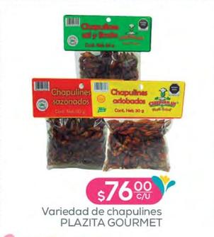 Oferta de Plazita Gourmet - Variedad De Chapulines  por $76 en Fresko