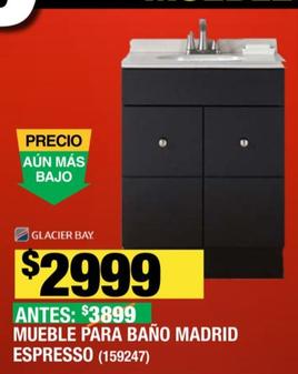 Oferta de Glacier - Mueble Para Baño Madrid Espresso por $2999 en The Home Depot