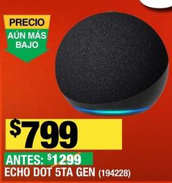 Oferta de Echo Dot 5TA Gen por $799 en The Home Depot