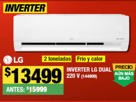 Oferta de Lg - Inverter Dual 220 V por $13499 en The Home Depot