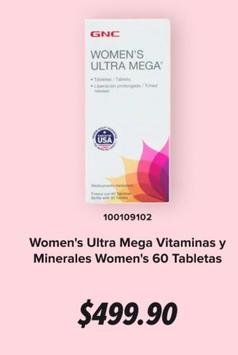 Oferta de Gnc - Women's Ultra Mega Vitaminas Y Minerales Women's 60 Tabletas por $499.9 en GNC