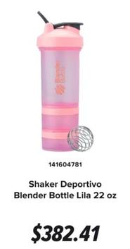 Oferta de Shaker Deportivo Blender Bottle Lila 22 Oz por $382.41 en GNC