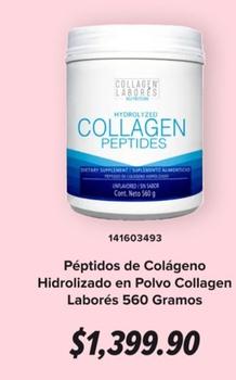 Oferta de Gnc - Peptidos De Colageno Hidrolizado En Polvo Collagen Labores 560 Gramos por $1399.9 en GNC