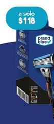 Oferta de Brand Blue - Máquina De Afeitar Con Repuesto por $118 en Farmacia San Pablo