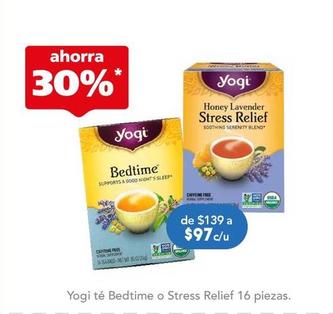 Oferta de Yogi - Té Bedtime O Stress Relief por $97 en Farmacia San Pablo