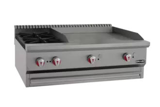 Oferta de Parrilla a gas Drago de 2 quemadores y con plancha- CG-20PD por $16520 en Cooking Depot