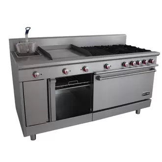 Oferta de Estufa universal de gas Drago con parrilla, freidora, plancha, asador y gratinador- UNIVERSAL por $52760 en Cooking Depot