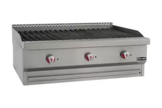 Oferta de Asador a gas Drago con 3 quemadores y piedra volcánica- AG-3V por $12210 en Cooking Depot