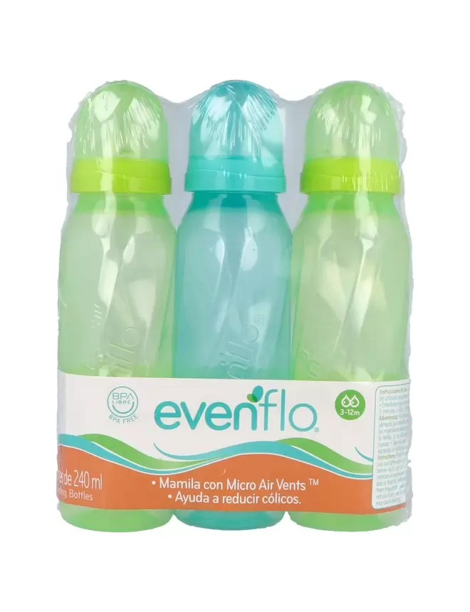 Oferta de BIBERÓN EVENFLO CLASSIC 3 BIBERONES CON... por $39 en Farmalisto