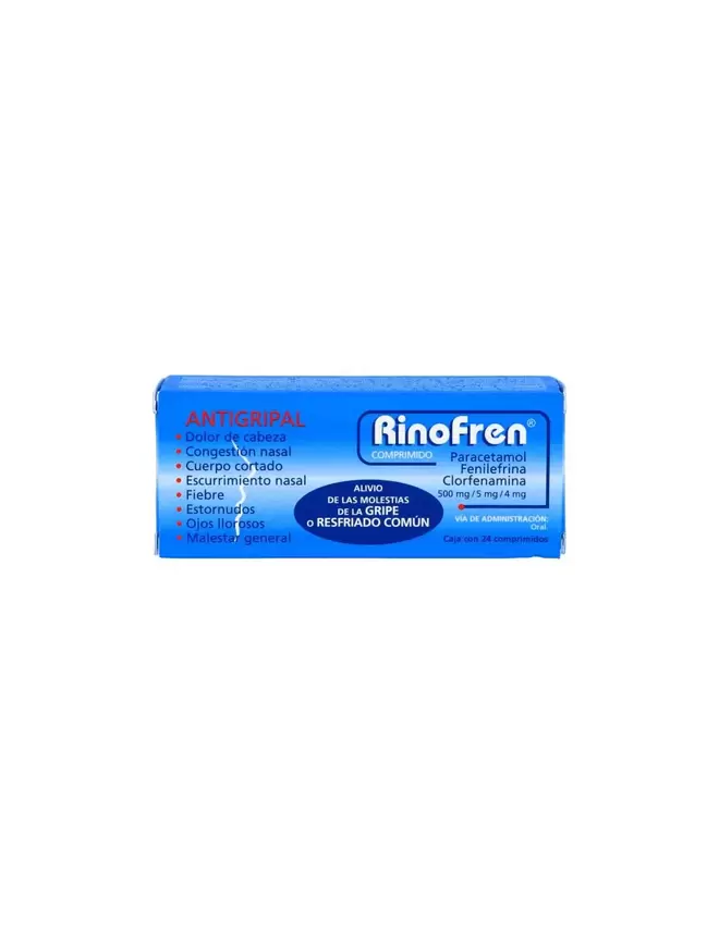 Oferta de RinoFren 500 mg / 5 mg / 4 mg Caja Con 24... por $193.35 en Farmalisto