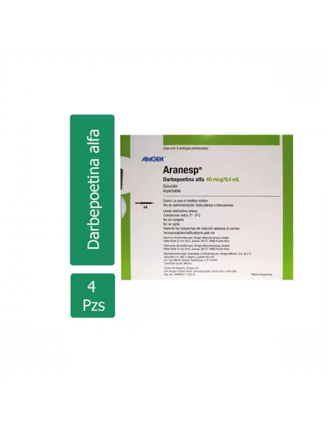 Oferta de Aranesp® 40 mcg/0.4 ml (Darbepoetina alfa)... por $5799 en Farmalisto
