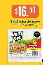 Oferta de Nutri Deli - Salchicha De Pavo por $16.5 en Tiendas Neto