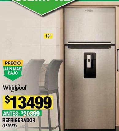 Oferta de Whirlpool - Refrigerador por $13499 en The Home Depot
