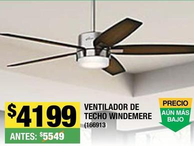 Oferta de Ventilador  De Techo Windemere por $4199 en The Home Depot