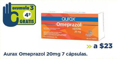 Oferta de AURAX - Omeprazol 20mg 7 capsulas por $23 en Farmacia San Pablo