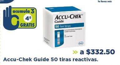 Oferta de Accu-Chek - Guide 50 tiras reactivas por $332.5 en Farmacia San Pablo