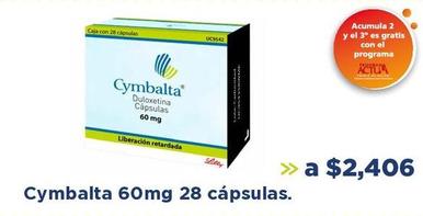 Oferta de Lilly - Cymbalta 60mg 28 Capsulas por $2406 en Farmacia San Pablo