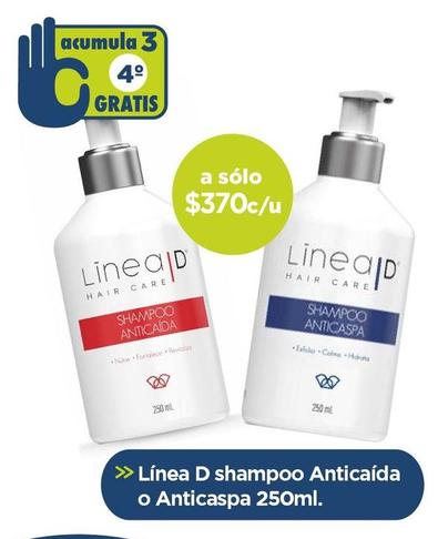 Oferta de Linea D - Shampoo Anticaida O Anticaspa 250ml por $370 en Farmacia San Pablo