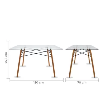 Oferta de Comedor Mesa rectangular T5 + 4 Sillas Oslo por $3349 en Mundo In Muebles
