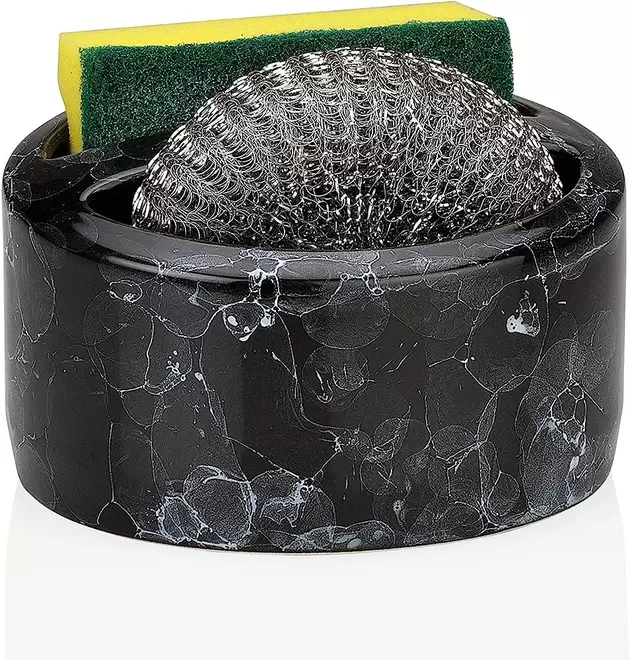 Oferta de Porta Esponja Bubble Ceramica Negro 13,5X11,5X11 por $449.5 en Perfect Home