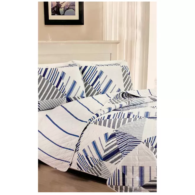 Oferta de Juego De Quilt Bar HarborCosido King por $1021.3 en Perfect Home