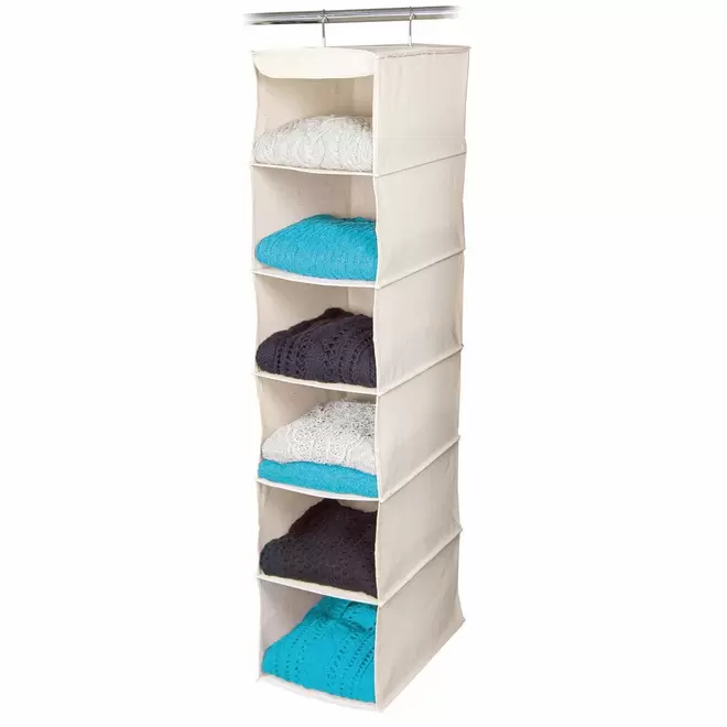 Oferta de Organizador Colgante para Closet 6 Compartimientos – Crema por $494.5 en Perfect Home