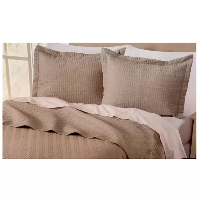 Oferta de Juego De Quilt Grace Azul Cosido Individual por $965.3 en Perfect Home