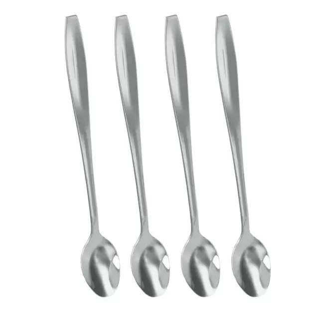 Oferta de Cuchara Larga para Refresco/Helado 4 Piezas Metaltex-Plateado por $145 en Perfect Home