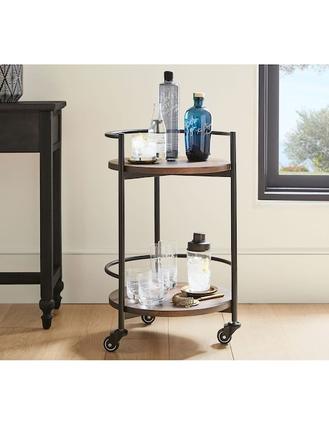 Oferta de Carro de bar áreas múltiples Warren de madera por $2499.5 en Pottery Barn