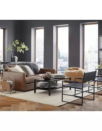 Oferta de Sofá Cardiff y Pacifica estilo contemporáneo de piel por $55999.2 en Pottery Barn