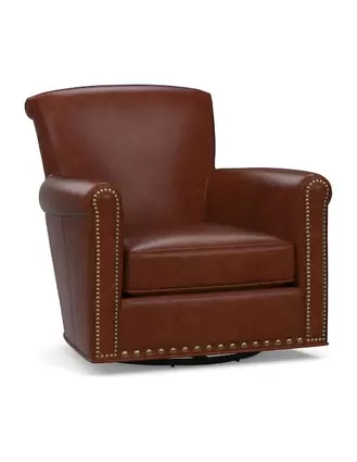 Oferta de Sillón Irving estilo clásico de piel por $28799.2 en Pottery Barn