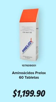 Oferta de  Prelox - Aminoácidos 60 Tabletas por $1199.9 en GNC
