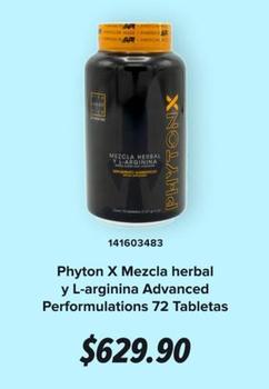 Oferta de Phyton X - Mezcla Herbal Y L-Arginina Advanced Performulations por $629.9 en GNC