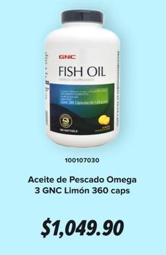 Oferta de GNC - Aceite De Pescado Omega 3 Limón por $1049.9 en GNC