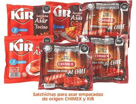 Oferta de Chimex/Kir - Salchichas Para Asar Empanadas De Origen en La Comer