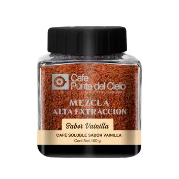 Oferta de Frasco de Café Soluble Sabor Vainilla Alta Extracción 100 gr por $111 en Café punta del Cielo