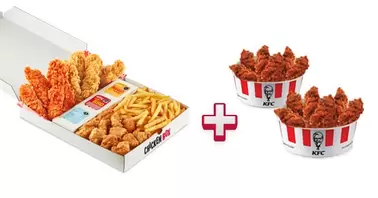 Oferta de CHICKEN BOX ESTADIO + 2 CHICK 'N SHARE por $594 en KFC