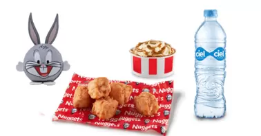 Oferta de KIDS BUCKET NUGGETS LOONEY TUNES® por $125 en KFC