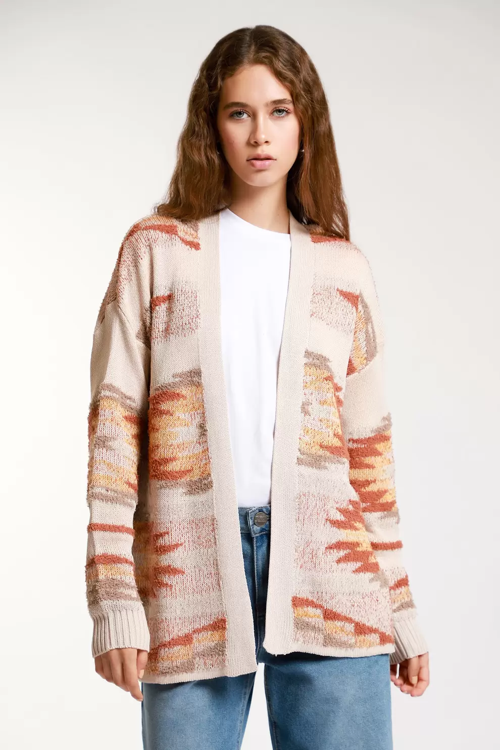 Oferta de Cardigan Largo Diseño Étnico por $399.5 en LOB