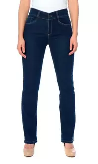 Oferta de Pantalón Recto Magic Pomp Mujer Azul 024788 por $263.2 en Britos Jeans