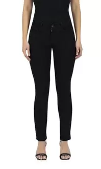 Oferta de Pantalón Recto Magic Pomp Mujer Negro 024822 por $263.2 en Britos Jeans