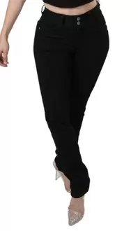 Oferta de Pantalón Recto Magic Pomp Mujer Negro 024876 por $327.2 en Britos Jeans