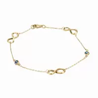 Oferta de Pulsera Dama Ojos E Infinito Oro por $5980 en Guvier