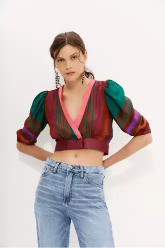 Oferta de Camisa Rapsodia Crop Stripes por $1999 en Rapsodia