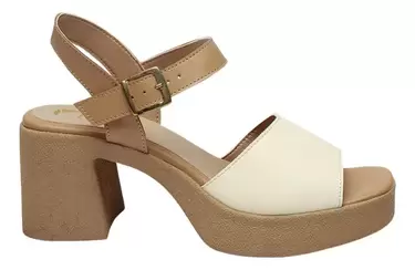 Oferta de Sandalias De Plataforma Mujer Alda Hueso Confort Fareli por $175 en Fareli