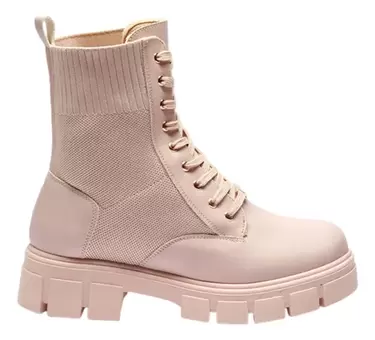 Oferta de Botas Botín Dama Urbano Mujer Combat Alessia Rosa Fareli por $51 en Fareli