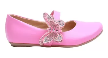 Oferta de Balerina Flats Niña Mariposa Brillos Pedrería Gisele Fareli por $18 en Fareli