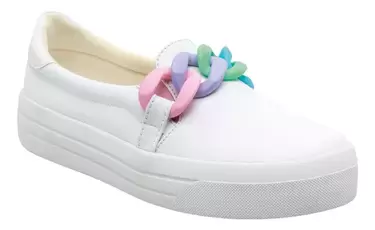 Oferta de Tenis Blancos Dama Urbano Para Mujer Casual Gerry Fareli por $159 en Fareli