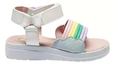 Oferta de Sandalias Para Niñas Casuales Iris Blanco/multicolor Fareli por $155 en Fareli